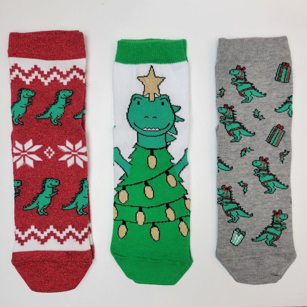 Dinosaurs Christmas socks